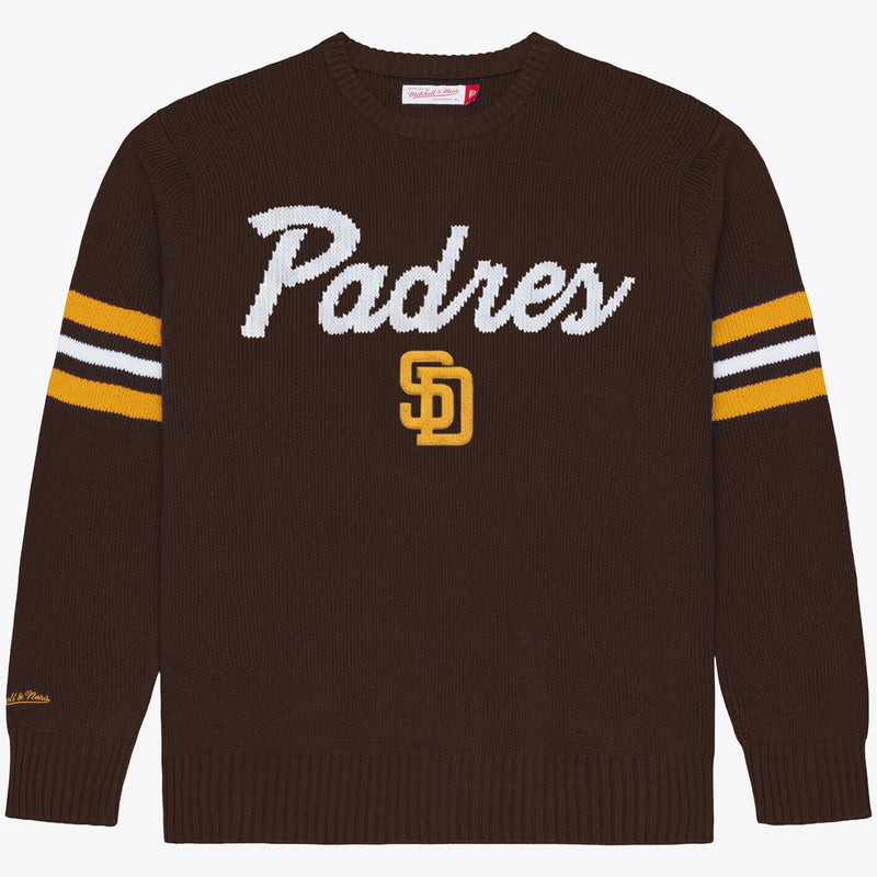 San Diego Padres Mitchell & Ness Head Coach Sweater - Brown