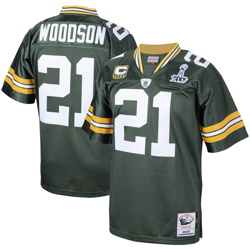 Charles Woodson Green Bay Packers 2010 Mitchell & Ness Authentic Throwback Retired Player Jersey - Green
