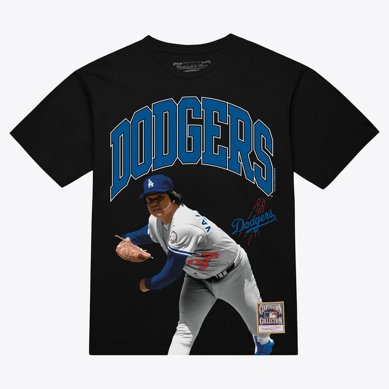 Fernando Valenzuela Los Angeles Dodgers Mitchell & Ness Photo Arch Player Graphic T-Shirt - Black
