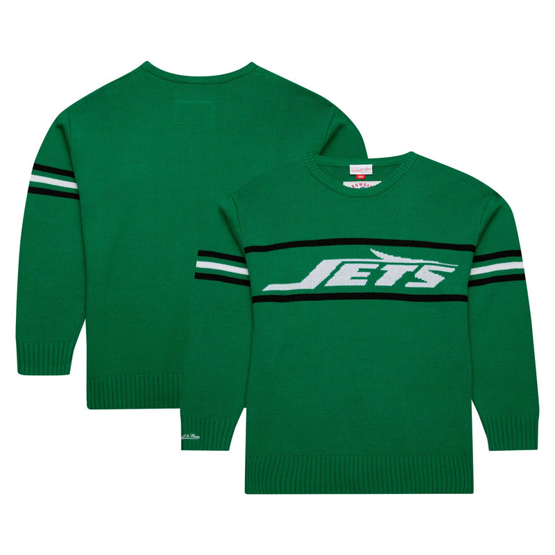 New York Jets Mitchell & Ness Throwback 1984 Pullover Sweater - Green