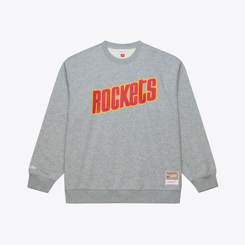 Houston Rockets Mitchell & Ness Walk-Off Fleece Sweatshirt - Heather Gray