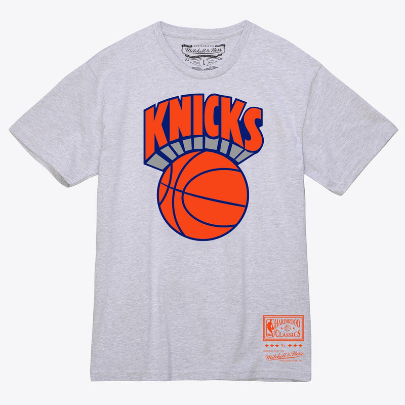New York Knicks Mitchell & Ness Basic Logo T-Shirt - Heather Gray