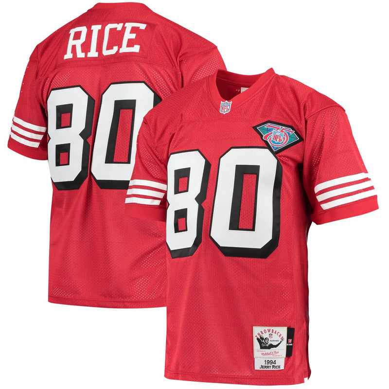 Jerry Rice San Francisco 49ers 1994 Mitchell & Ness Authentic Throwback Retired Player Jersey - Scarlet