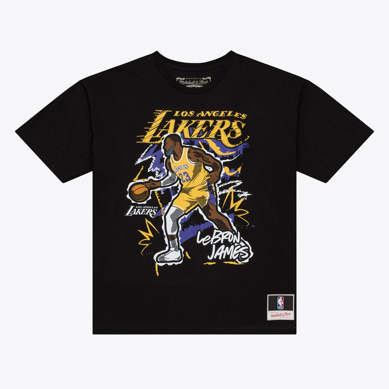 LeBron James Los Angeles Lakers Mitchell & Ness Chalked Up T-Shirt - Black
