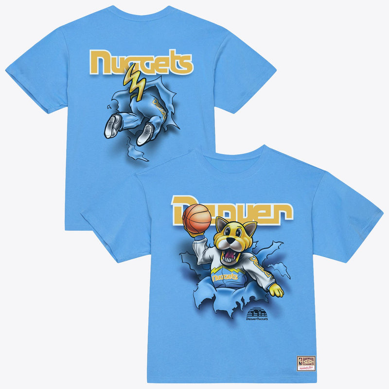 Denver Nuggets Mitchell & Ness Breakthrough T-Shirt - Light Blue