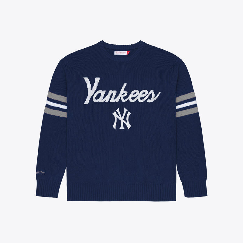 New York Yankees Mitchell & Ness Head Coach Sweater - Navy