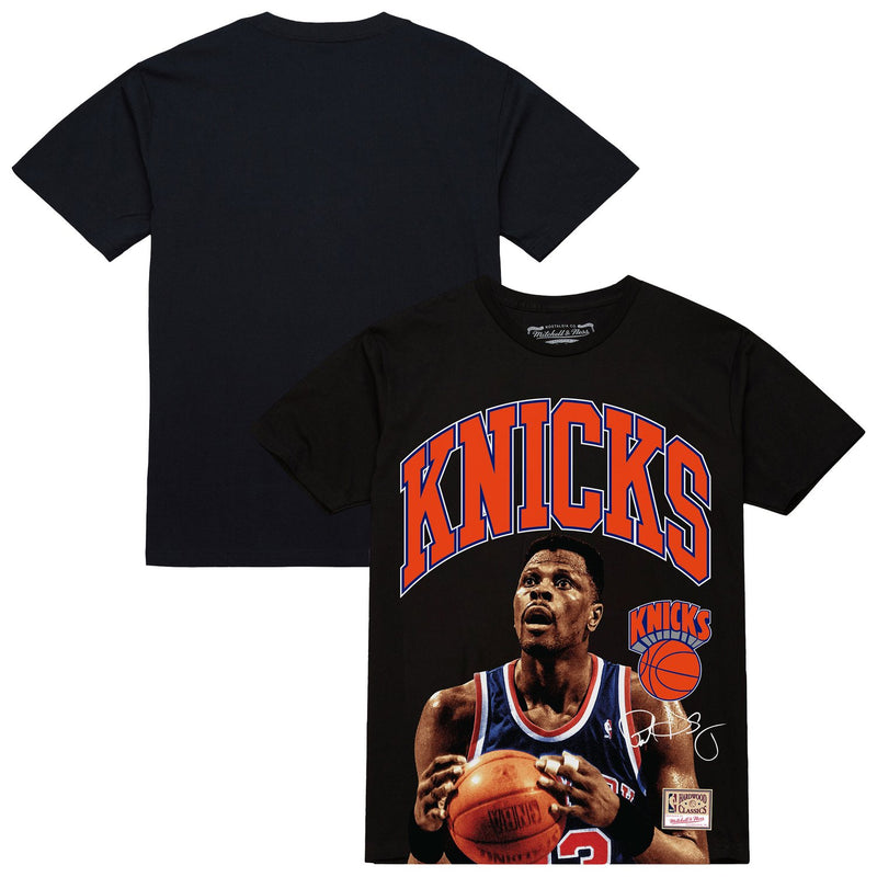 Patrick Ewing New York Knicks Mitchell & Ness Hardwood Classics Player Arch T-Shirt - Black
