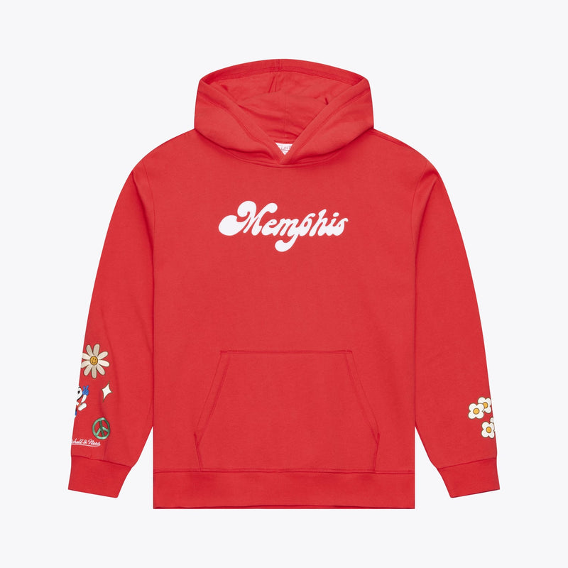 Memphis Sounds Mitchell & Ness Hardwood Classics ABA Fleece Hoodie - Red