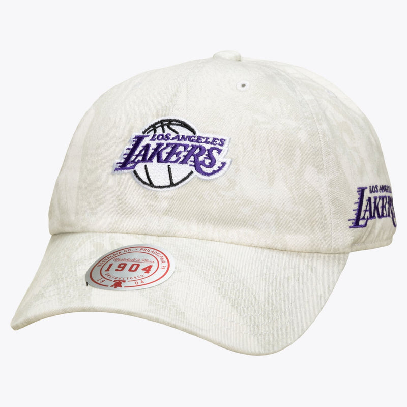 Los Angeles Lakers Mitchell & Ness Ghosted Strapback Hat - White