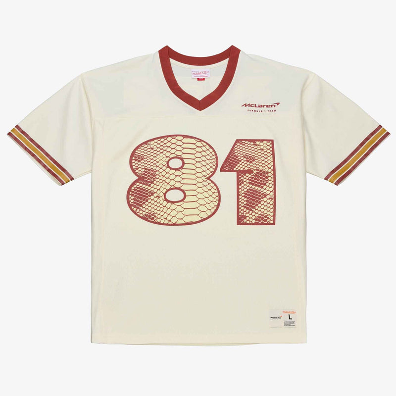 Oscar Piastri McLaren Racing x Mitchell & Ness Returns Back Under the Vegas Lights Legacy Fashion Jersey - Cream