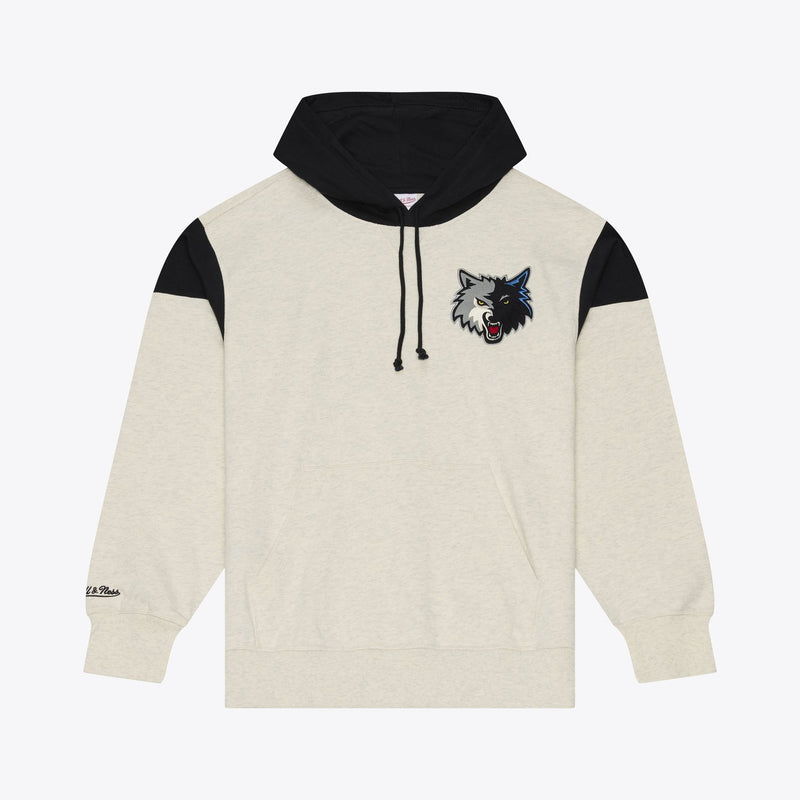 Mitchell & Ness Minnesota Timberwolves Cream Retro Roots French Terry Hoodie