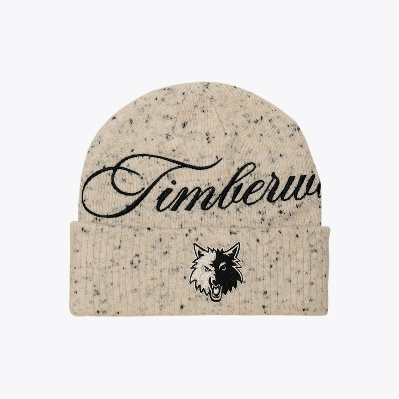 Mitchell & Ness Minnesota Timberwolves Hardwood Classics Cookies & Cream Cuffed Knit Hat