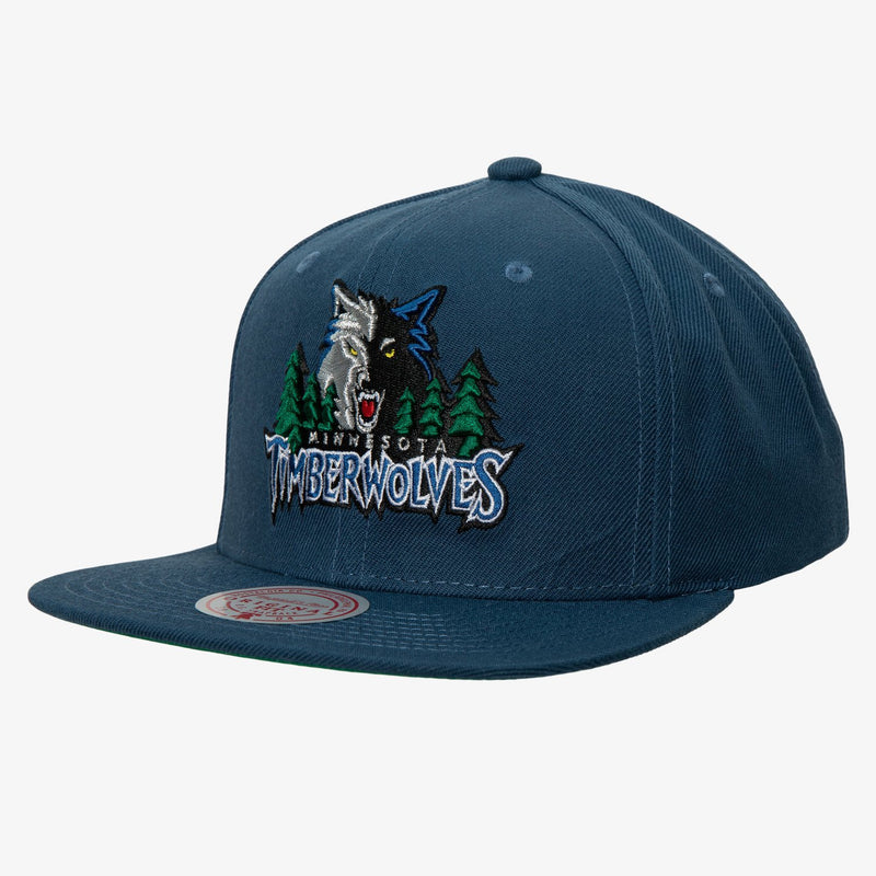 Mitchell & Ness Minnesota Timberwolves Navy Hardwood Classics Team 2.0 Snapback