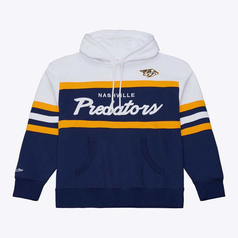 Mitchell & Ness Nashville Predators Navy Head Coach Hoodie
