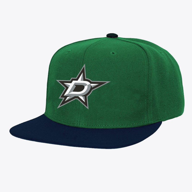 Mitchell & Ness Dallas Stars Green/Navy Team Two-Tone 2.0 Snapback