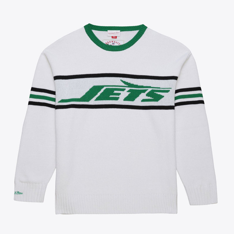 Mitchell & Ness New York Jets White Authentic Pullover Sweater