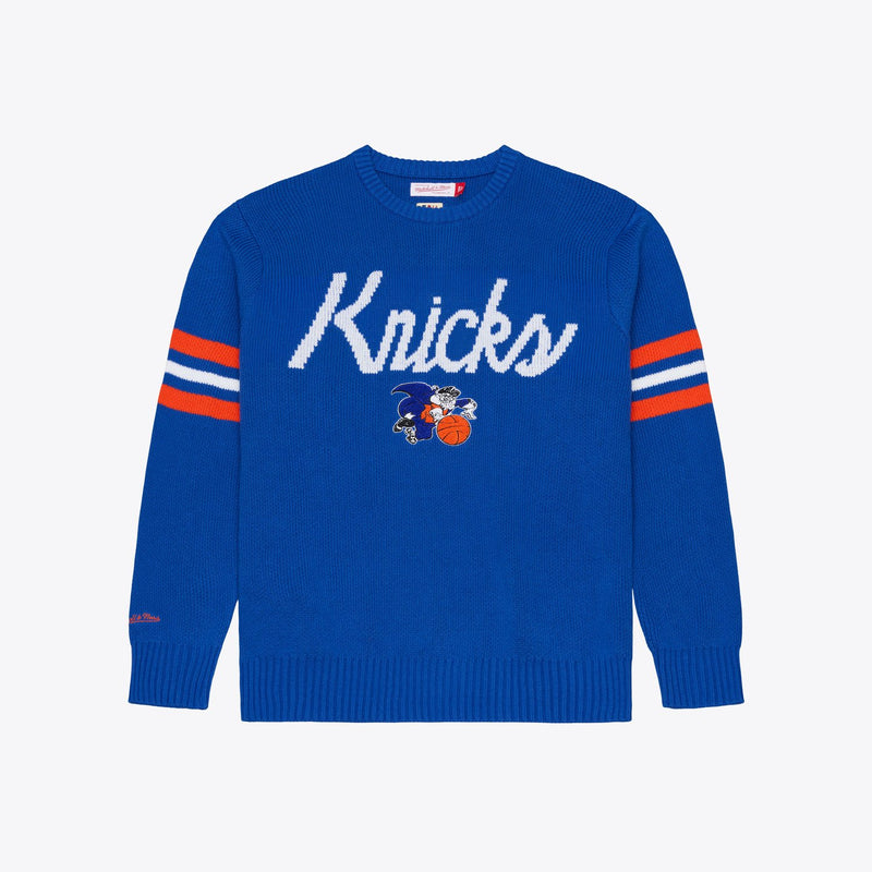 Mitchell & Ness New York Knicks Blue Head Coach Sweater
