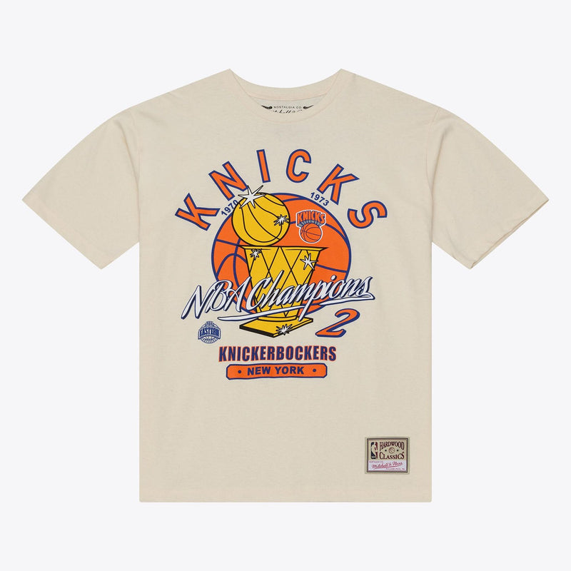 Mitchell & Ness New York Knicks Cream Champions T-Shirt