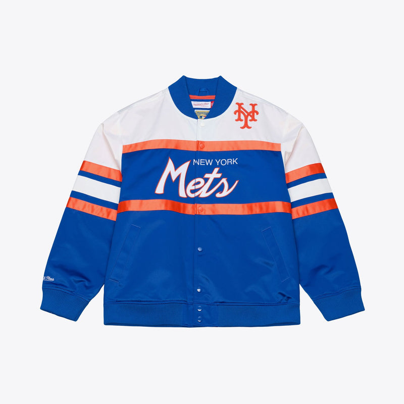 Mitchell & Ness New York Mets Royal Head Coach Lightweight Satin Full-Snap Jacket