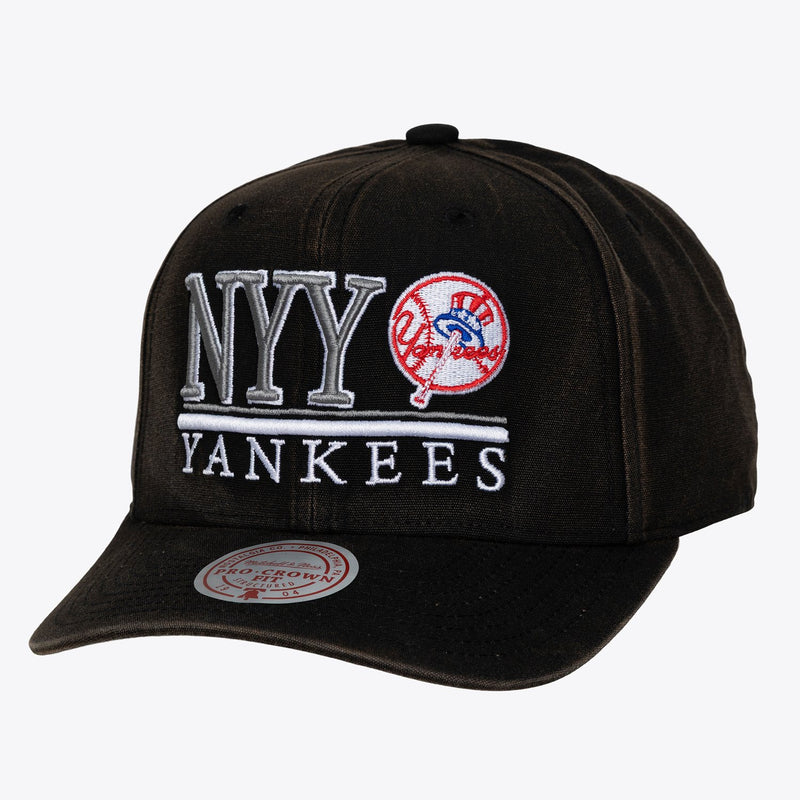 Mitchell & Ness New York Yankees Black Trumble Pro Crown Snapback Hat