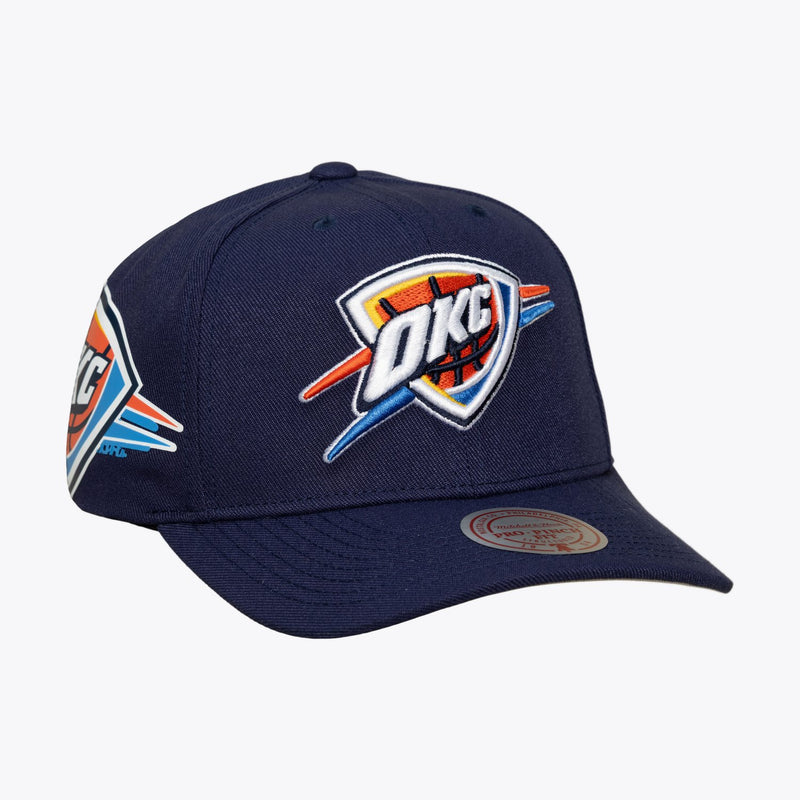 Mitchell & Ness Oklahoma City Thunder Navy Too Maxxed Pro Crown Snapback Hat