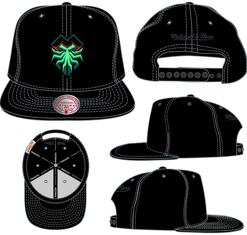 Mitchell & Ness Florida Mutineers Black Primary Snapback Hat