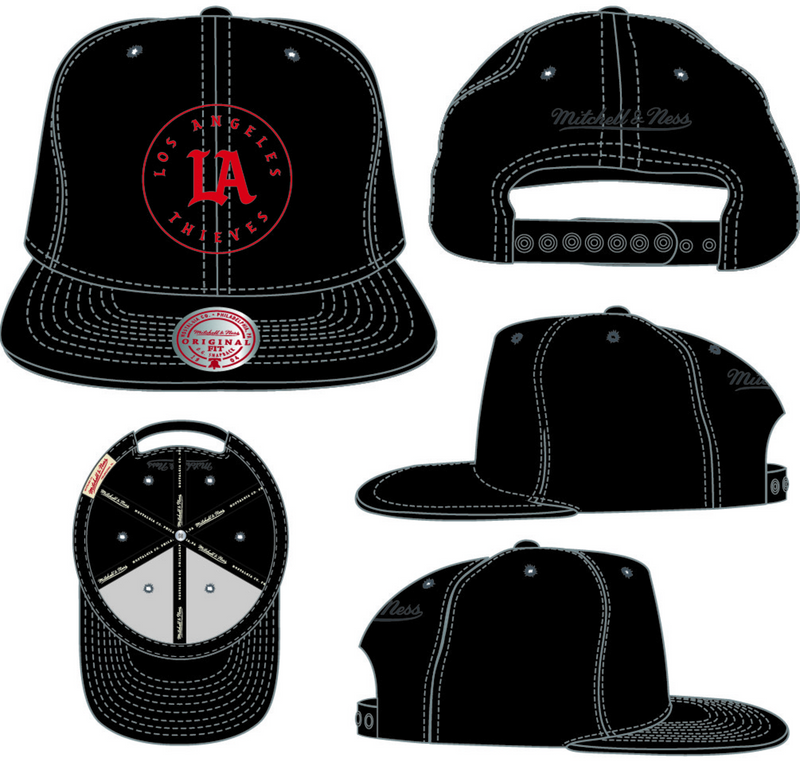 Mitchell & Ness Los Angeles Thieves Black Primary Snapback Hat