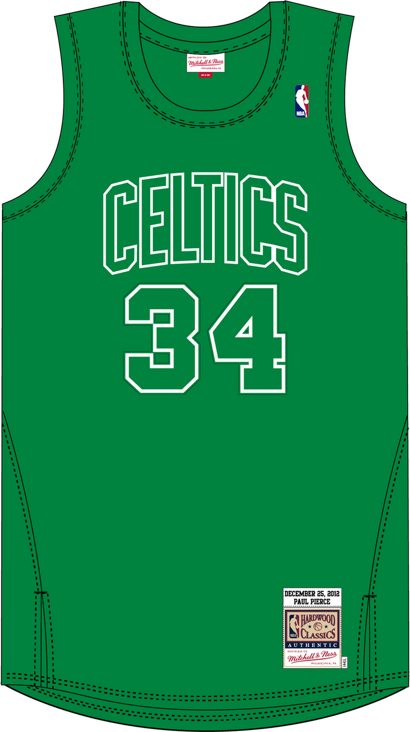 Mitchell & Ness Paul Pierce Boston Celtics 2012 Kelly Green Christmas Day Authentic Jersey