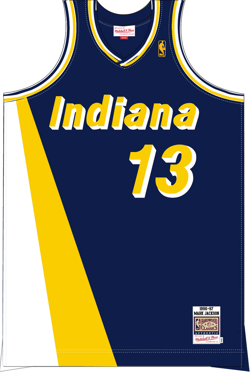 Mitchell & Ness Mark Jackson Indiana Pacers 1996 Navy Authentic Jersey
