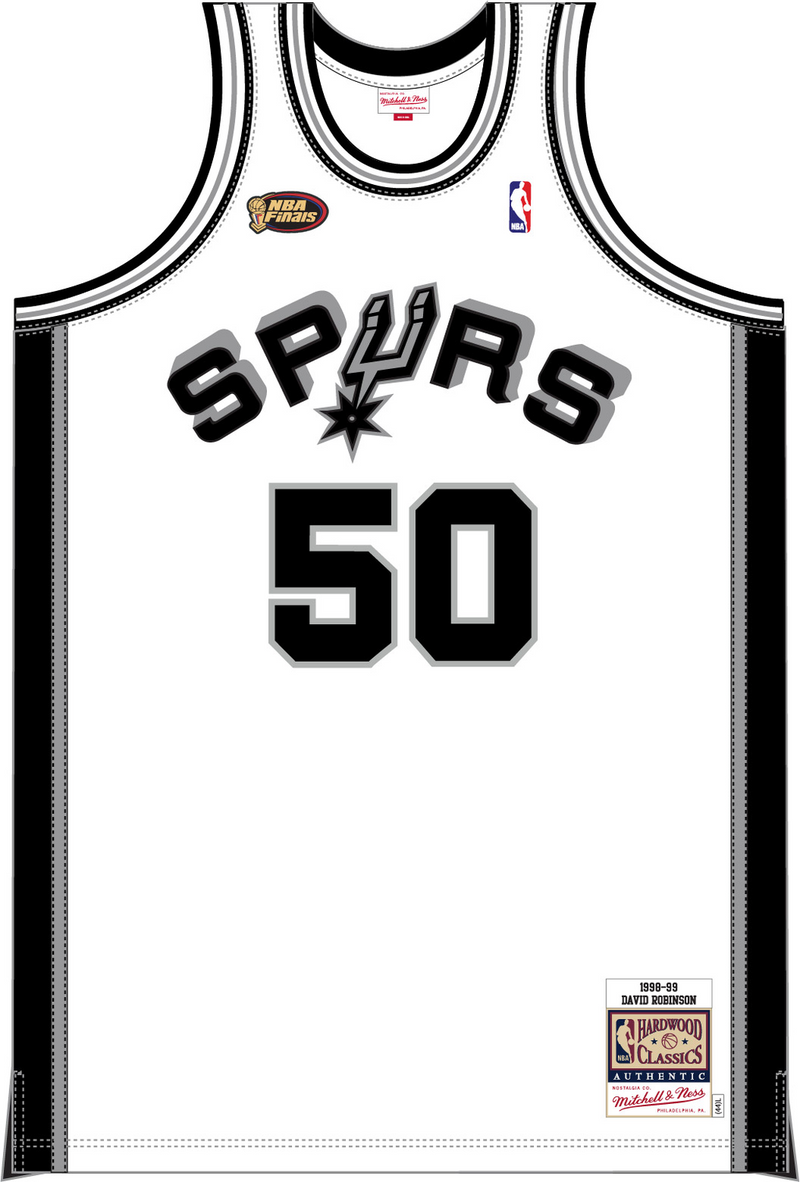 Mitchell & Ness David Robinson San Antonio Spurs 1998 White Authentic Home Finals Jersey
