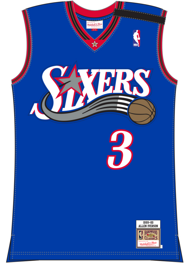 Mitchell & Ness Allen Iverson Philadelphia 76ers 1999 Royal Authentic Alternate Jersey