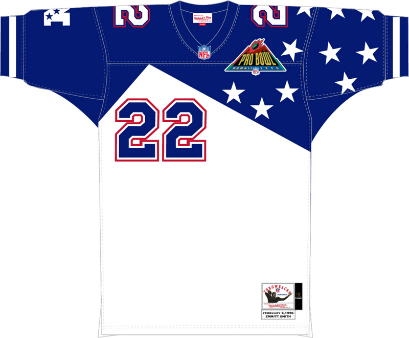 Mitchell & Ness Emmitt Smith Nfc Pro Bowl 1994 White/Royal Authentic Jersey