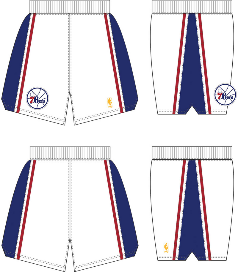 Mitchell & Ness Philadelphia 76ers 1996-97 White Authentic Home Shorts