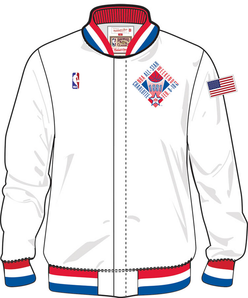 Mitchell & Ness NBA All-Star White Authentic Warm-Up Jacket 91