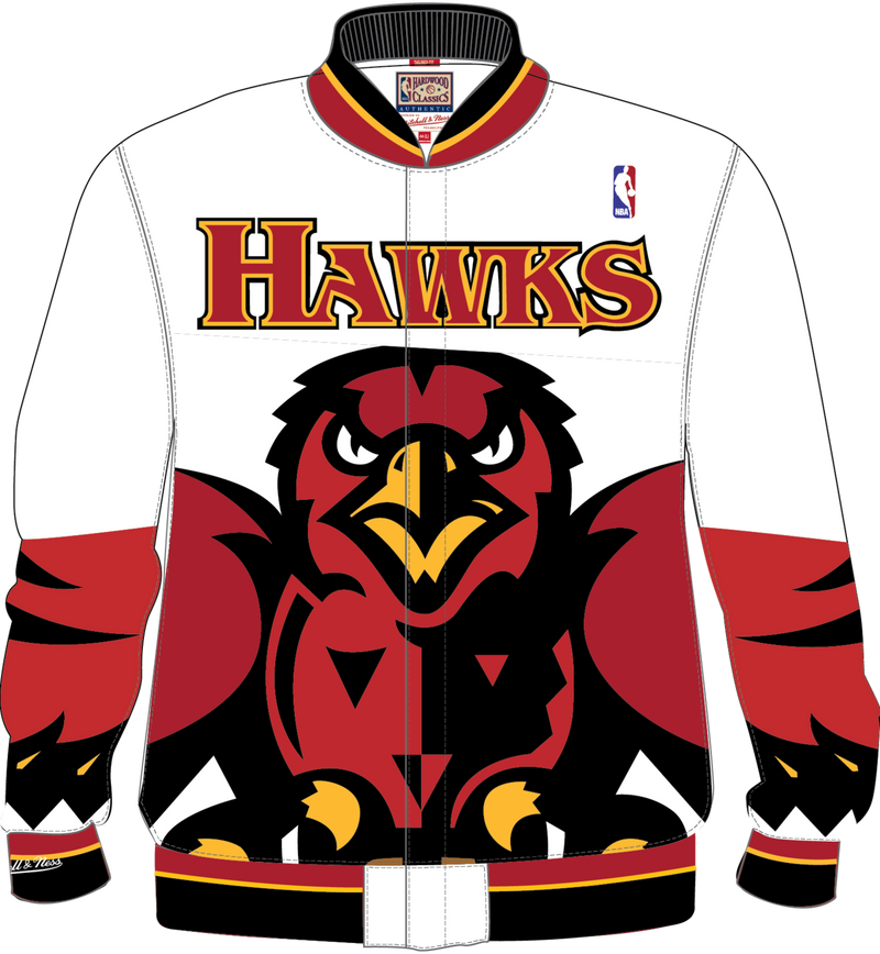 Mitchell & Ness Atlanta Hawks 1995-96 White Authentic Warm-Up Jacket