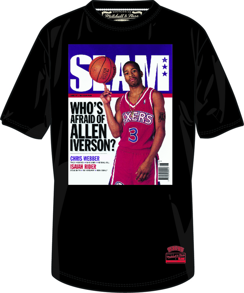 Allen Iverson Philadelphia 76ers Mitchell & Ness SLAM Gradient T-Shirt - Black