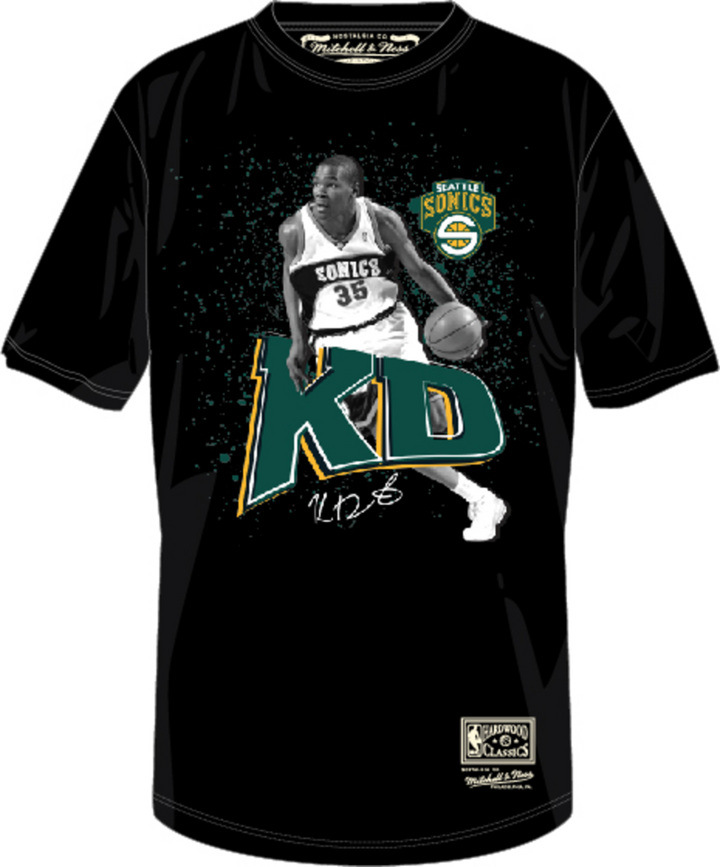 Mitchell & Ness Kevin Durant Seattle Supersonics Black T-Shirt