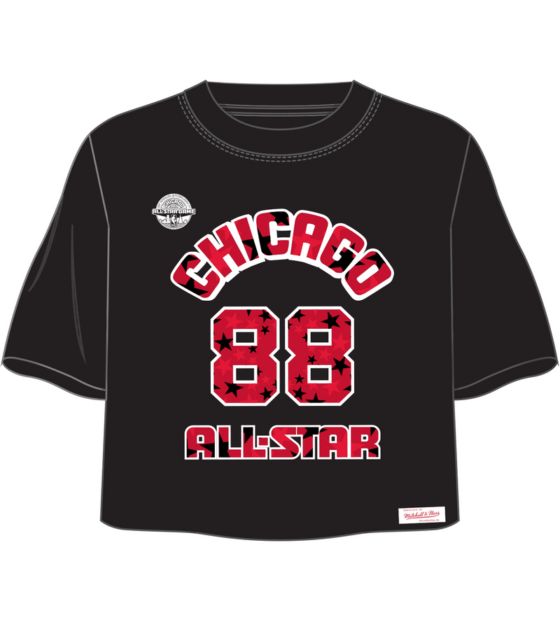 Mitchell & Ness Women's All-Star Black Crop T-Shirt