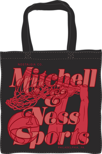 Mitchell & Ness Black Graphic Tote Bag 2.0