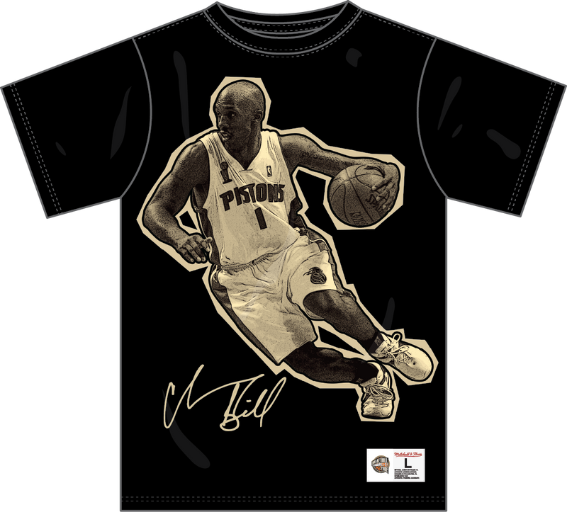 Mitchell & Ness Chauncey Billups 2024 Black/Gold HOF Premium T-Shirt