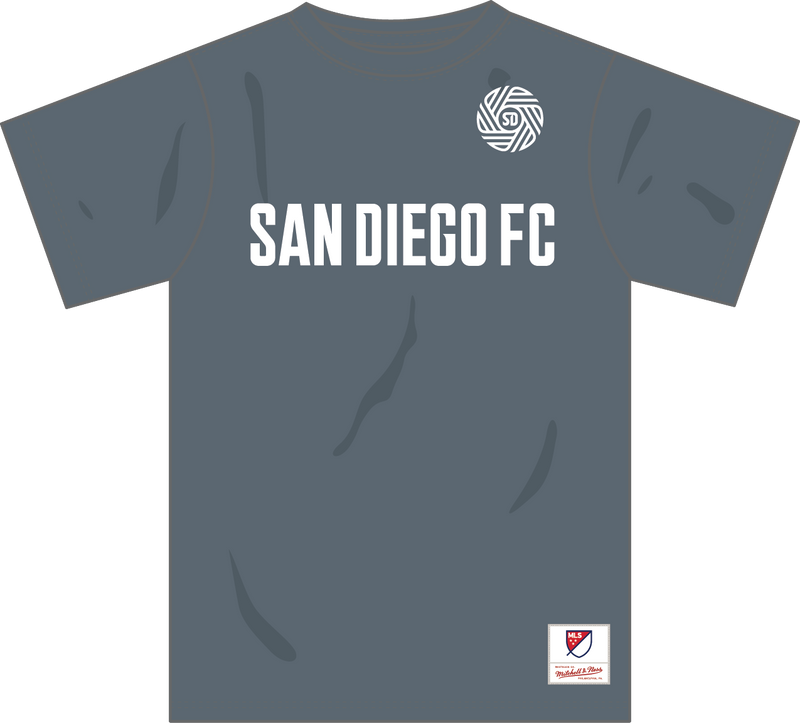 Mitchell & Ness San Diego FC Light Grey Thunderstorm T-Shirt