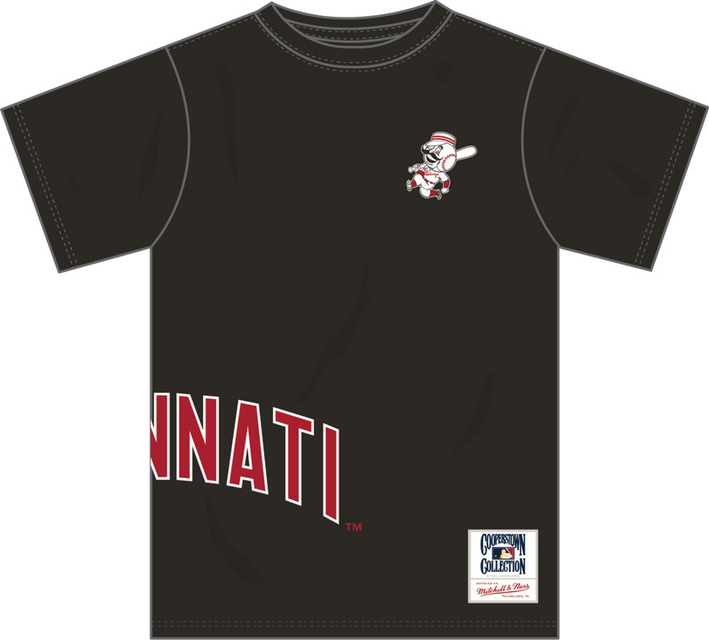 Mitchell & Ness Cincinnati Reds Black Playoff Win Premium T-Shirt