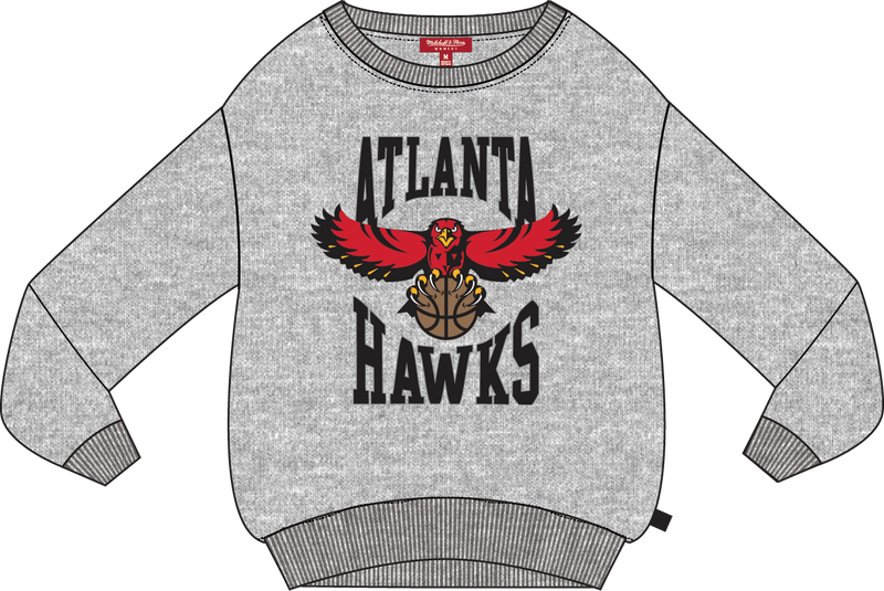 Mitchell & Ness Women's Atlanta Hawks Grey Heather Lightweight Crewneck Sweatshirt