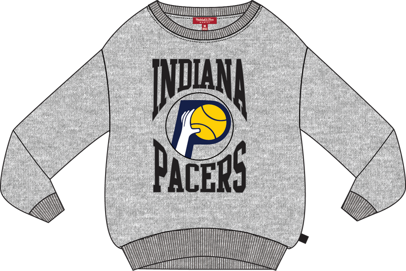Mitchell & Ness Women's Indiana Pacers Grey Heather Lightweight Crewneck Sweatshirt