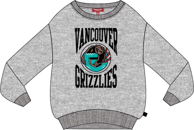 Mitchell & Ness Women's Vancouver Grizzlies Grey Heather Lightweight Crewneck Sweatshirt