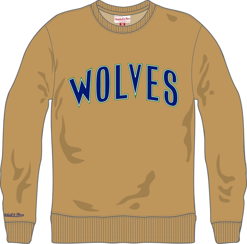 Mitchell & Ness Minnesota Timberwolves Dusted Collection Fleece Crew Sweatshirt