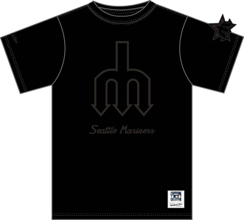 Mitchell & Ness Seattle Mariners Black Phantom T-Shirt