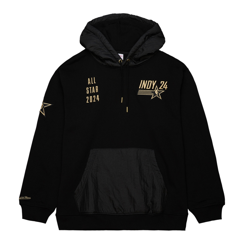 Mitchell & Ness NBA All-Star Black Current Logo Team OG 2.0 Fleece Hoodie