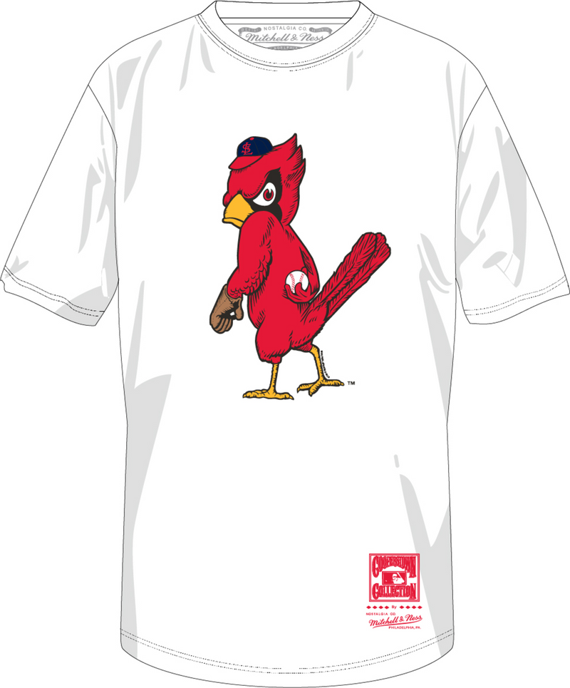 Mitchell & Ness St. Louis Cardinals White Basic Logo 1 T-Shirt