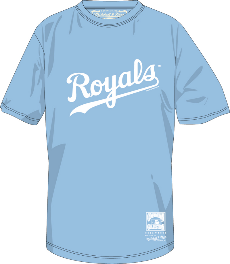 Mitchell & Ness Kansas City Royals Light Blue Wordmark 2 T-Shirt